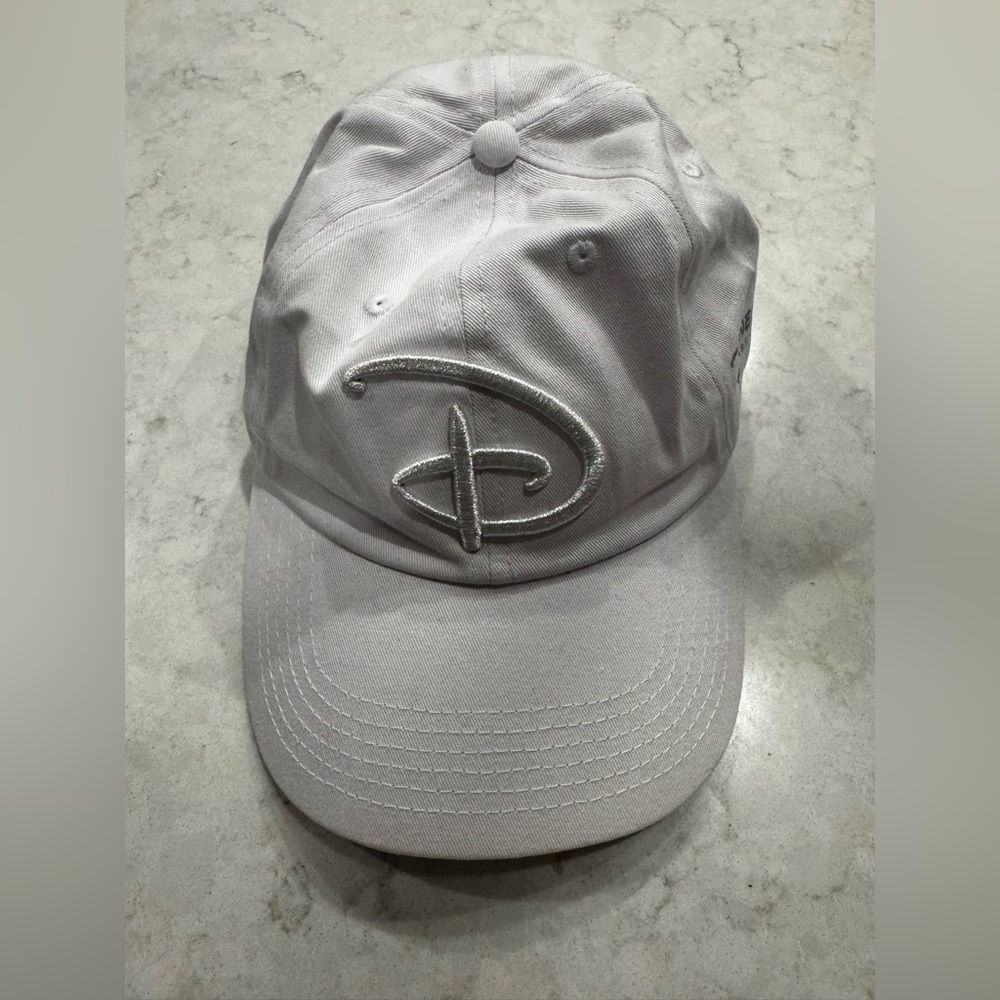 Disney 100 Years of Wonder White Cap with Silver Logo
